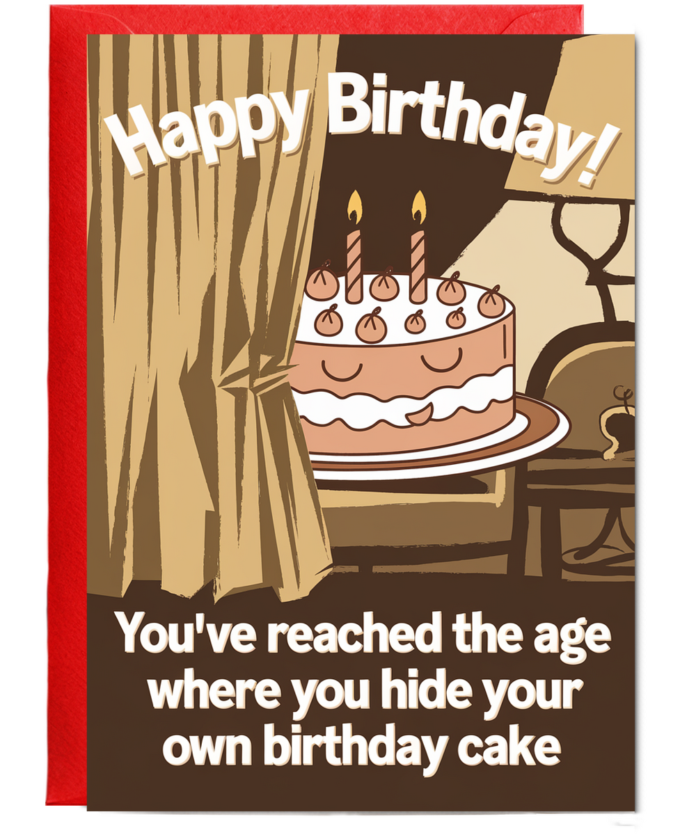 Happy Birthday! You’ve Reached the Age Where You Hide Your Own Birthday Cake