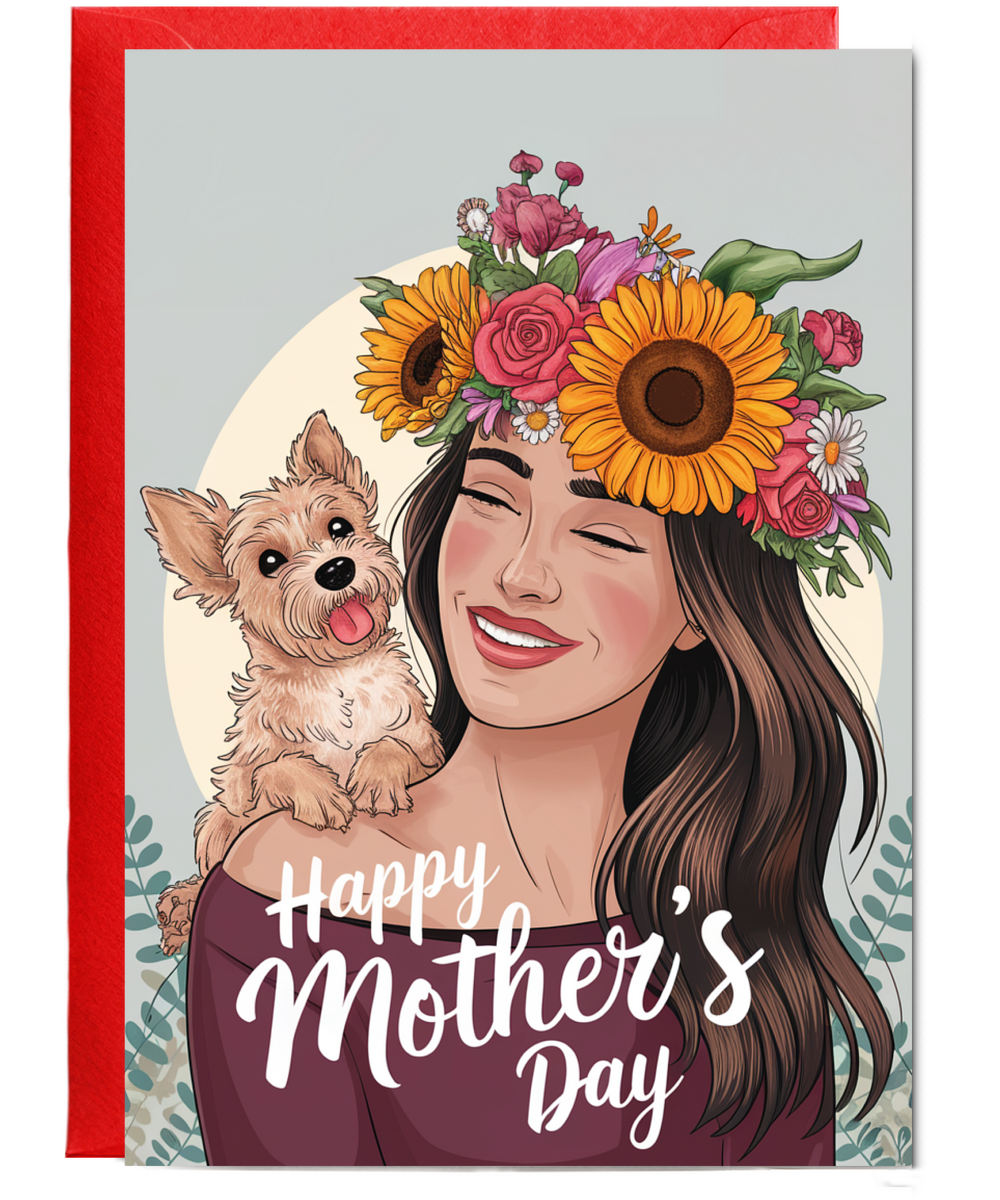 Happy Mothers Day with Puppy