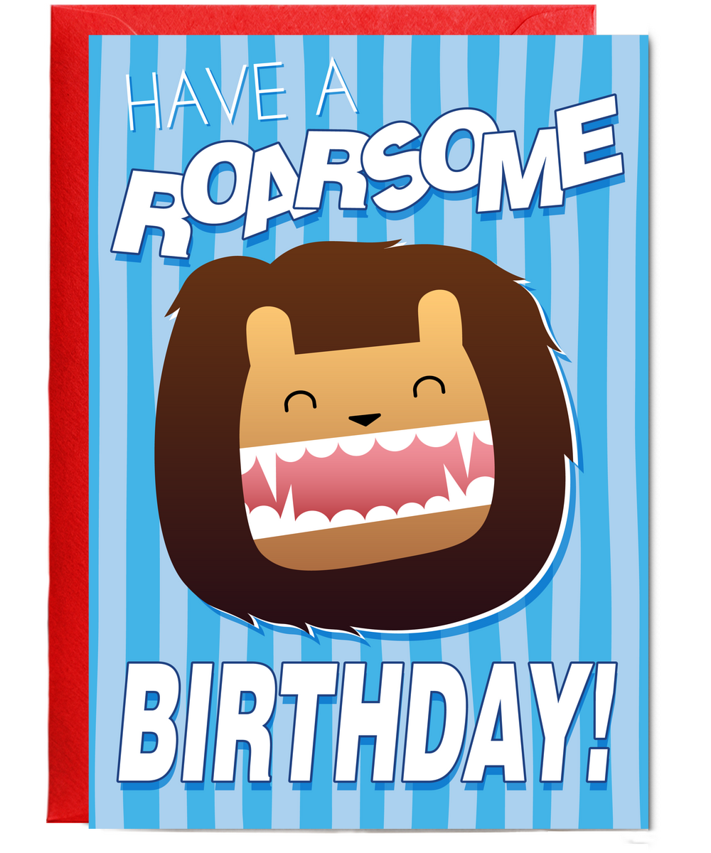 Kids blue Have a Raorsome Birthday
