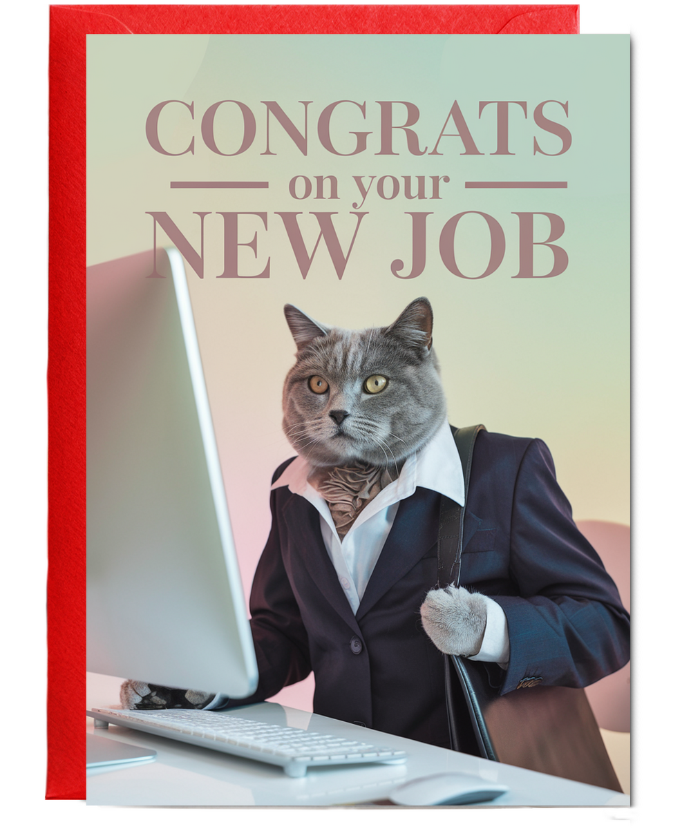 New Job with Cat with a Briefcase