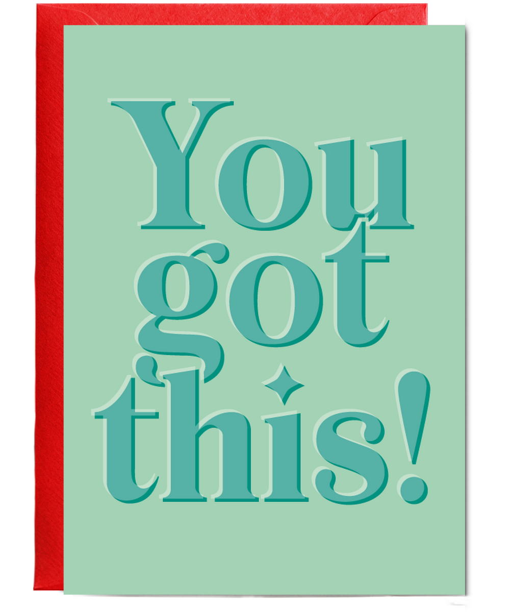 Motivational Card for Exams You Got This