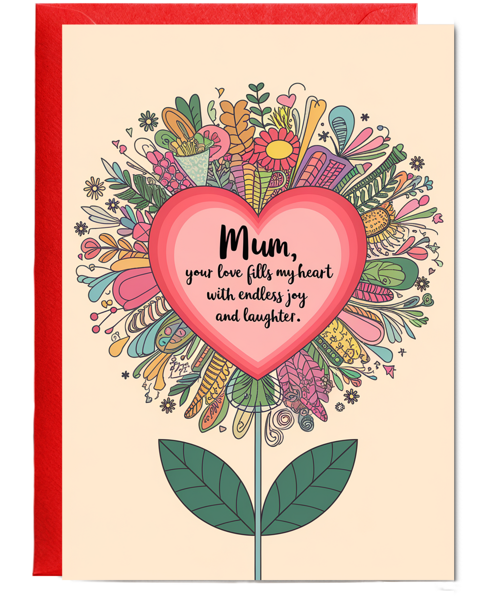 Mother's Day Card, Mum! You Fill My Heart with Joy