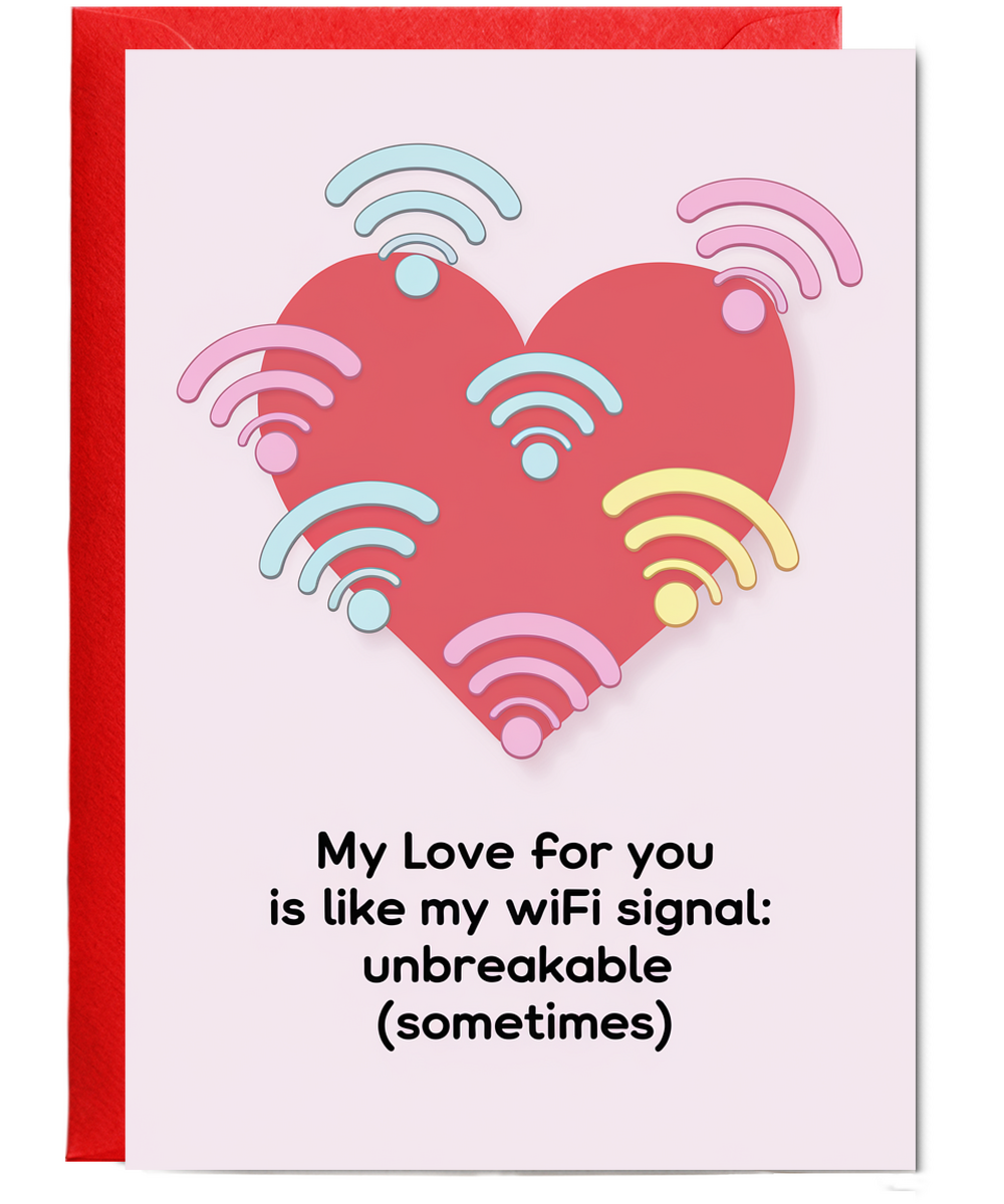Anniversary card for husband Wife My Love for You is Unbreakable Sometimes