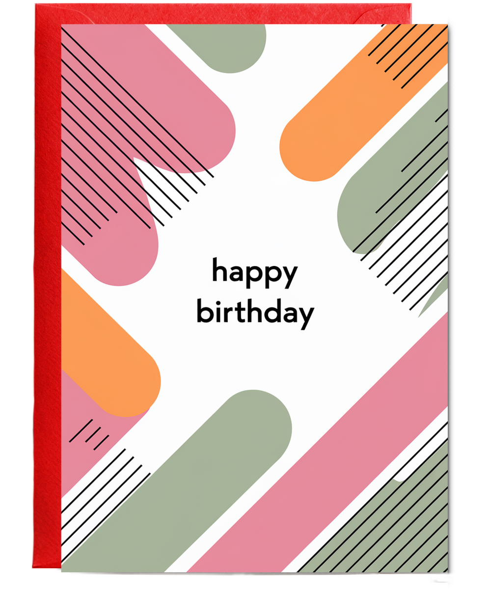 Geometric Pattern with Colorful Highlights