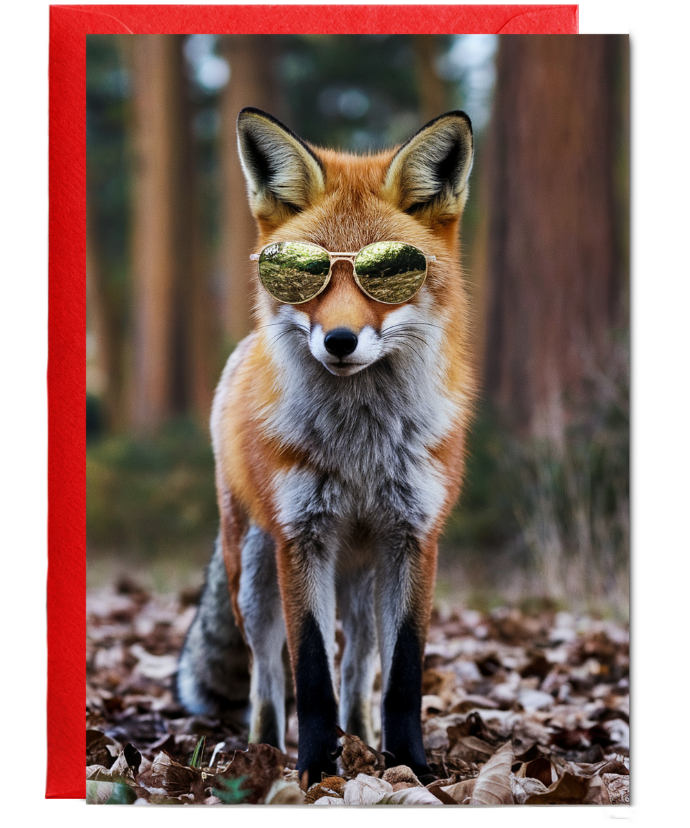 Fox in Mirrored Glasses