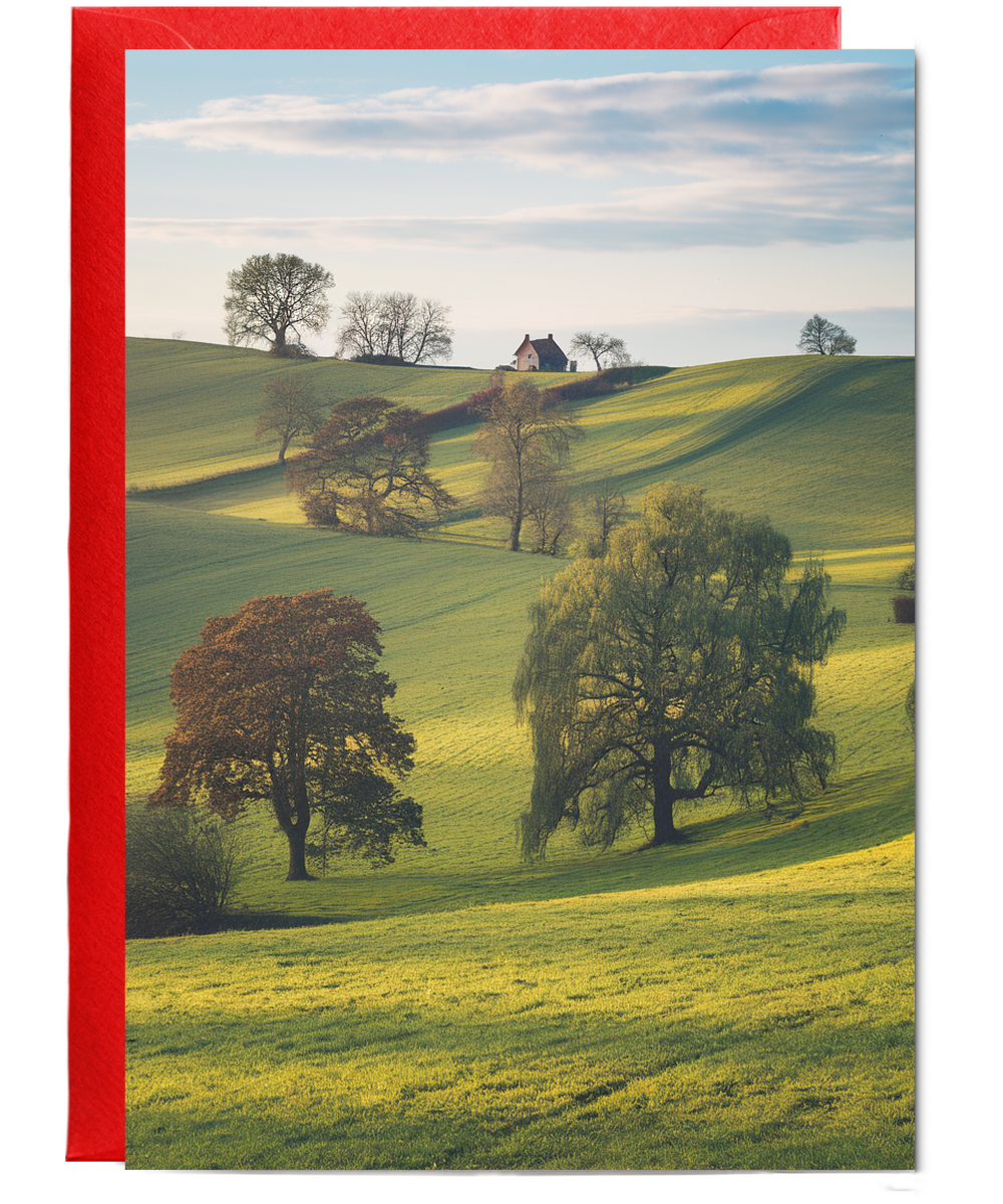Yorkshire countryside with rolling green hills
