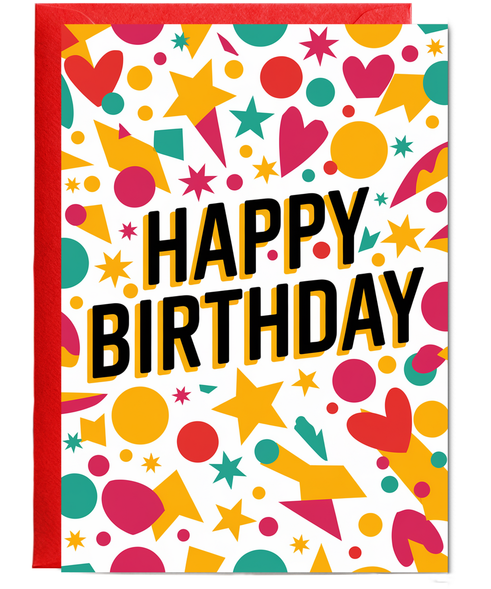 Vibrant Confetti on a White Background