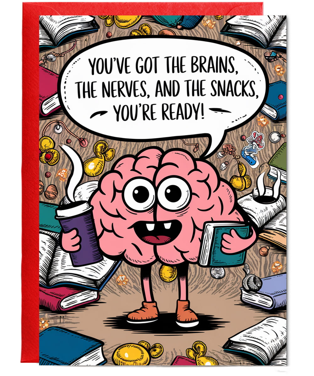 Good Luck Card Exam You’ve Got the Brains, the Nerves, and the Snacks You’re Ready