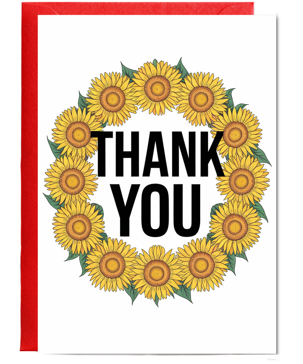 Thank You - Sunflower Border