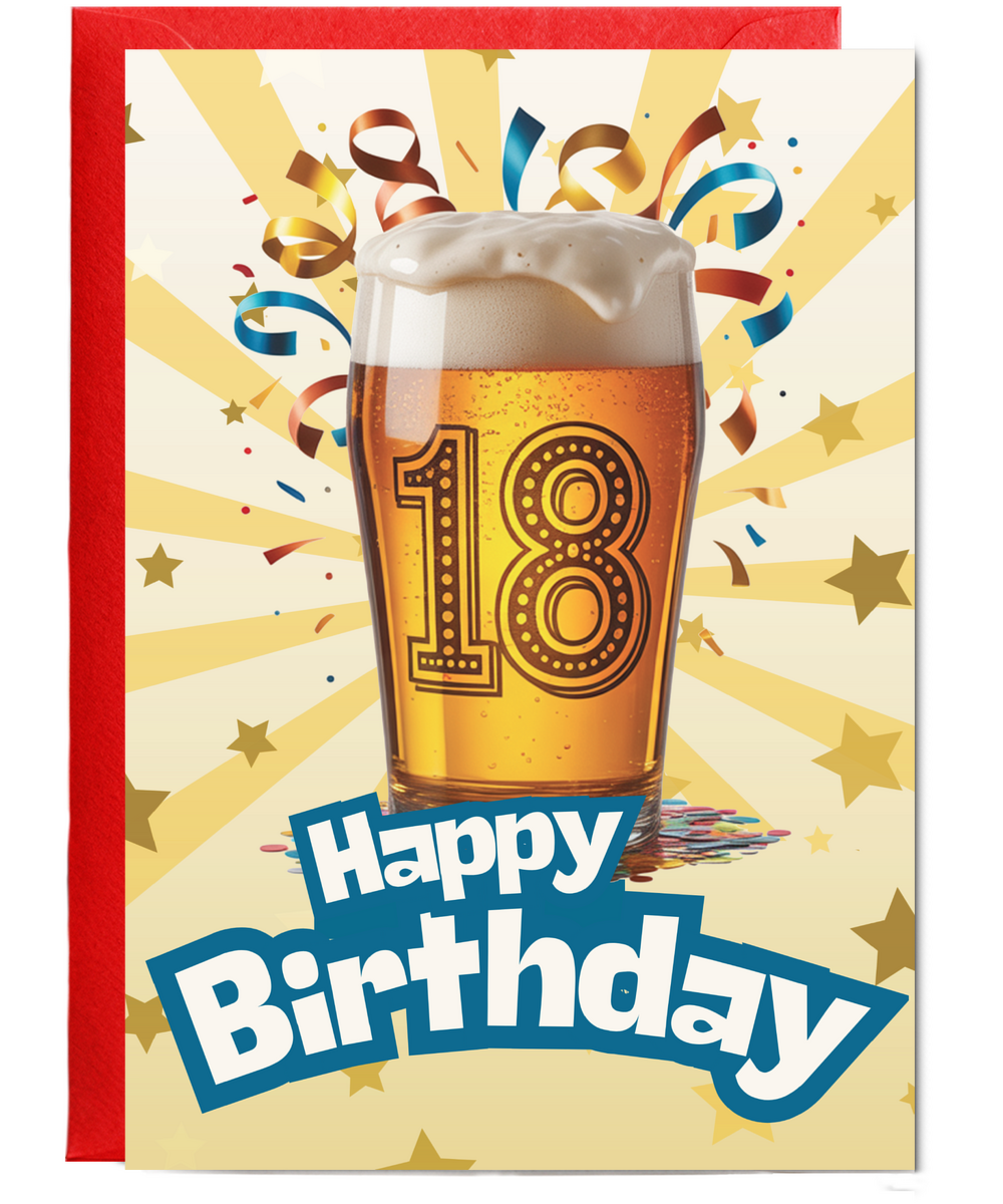 Happy 18th birthday beer celebration