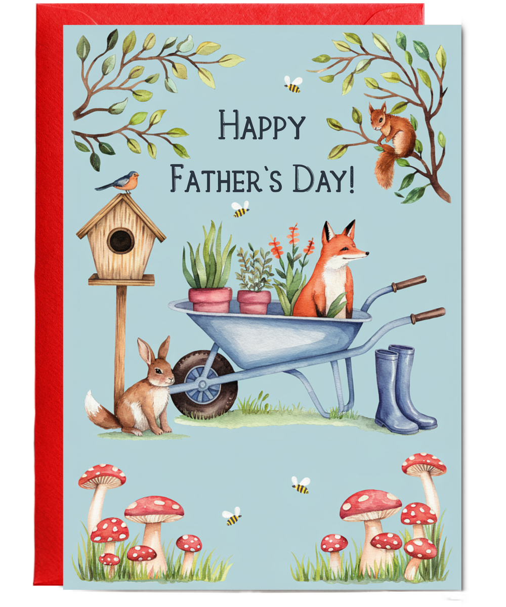 Happy Fathers Day Garden Scene