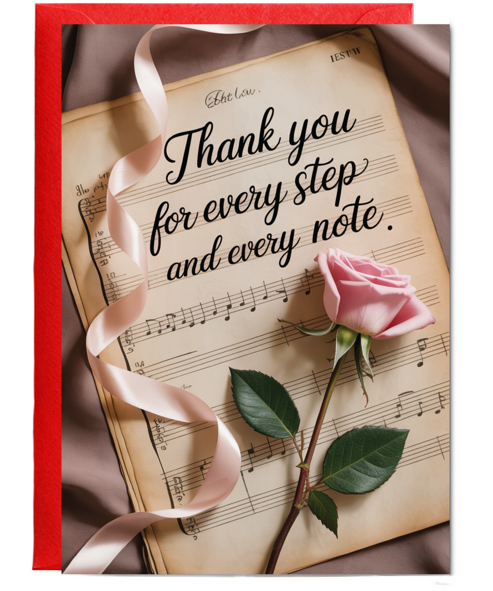 Thank you for every step and every note