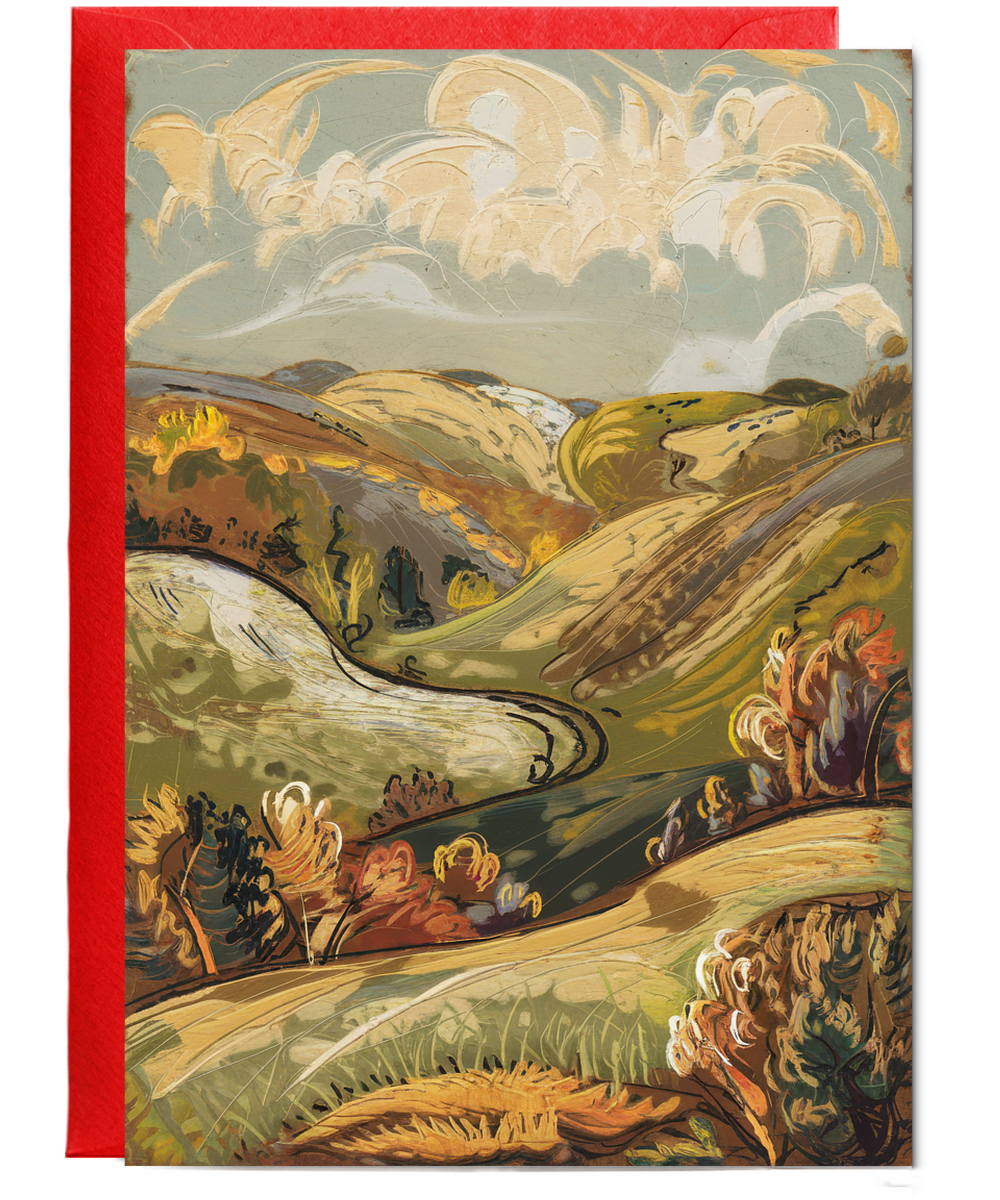 Rolling Hills Painting Card