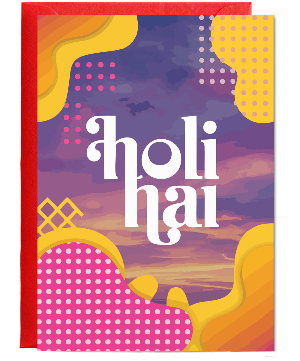 Holi Hai block colour