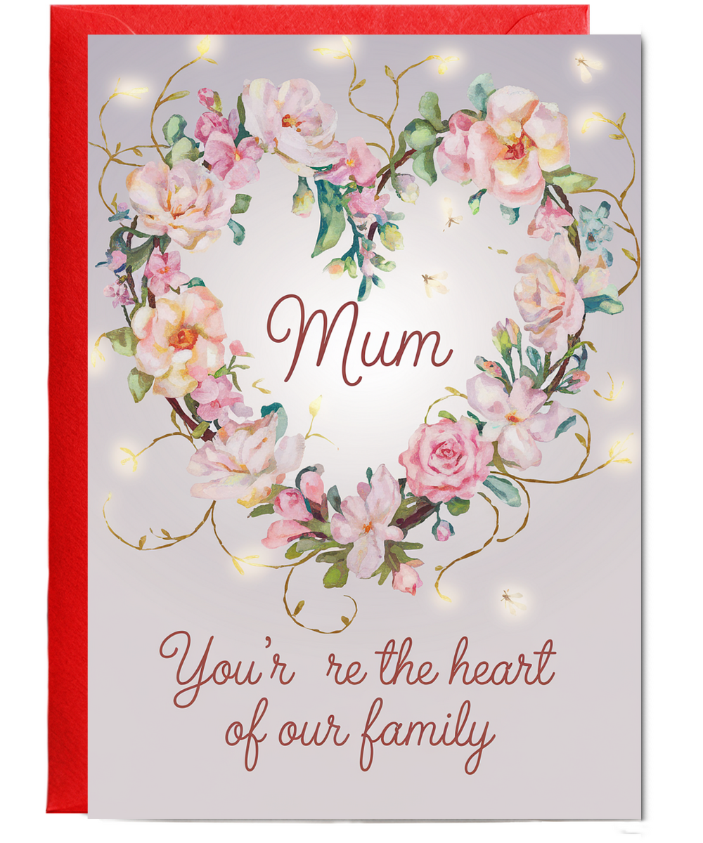 Mum, You’re the Heart of Our Family Mothers Day Card