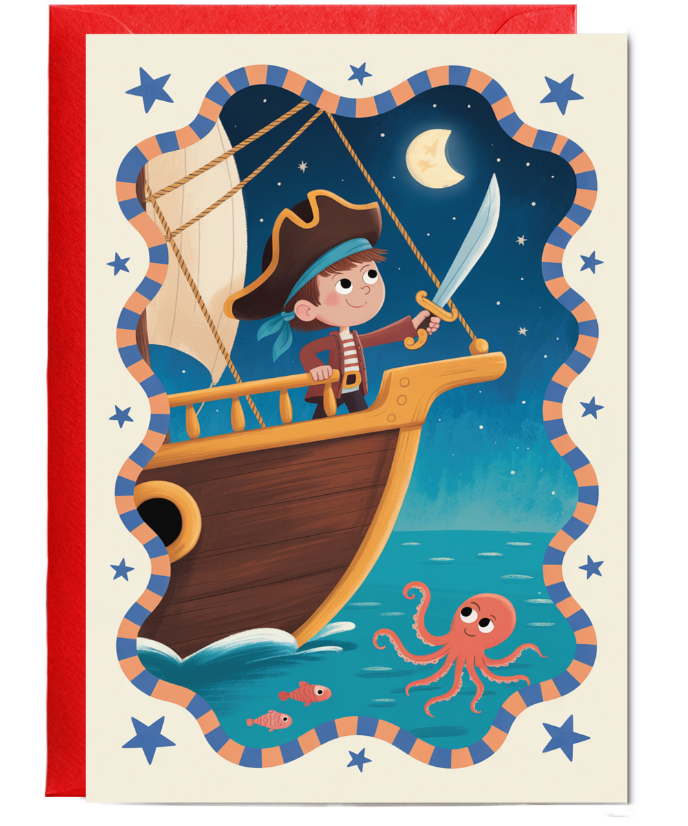 little boy as a pirate