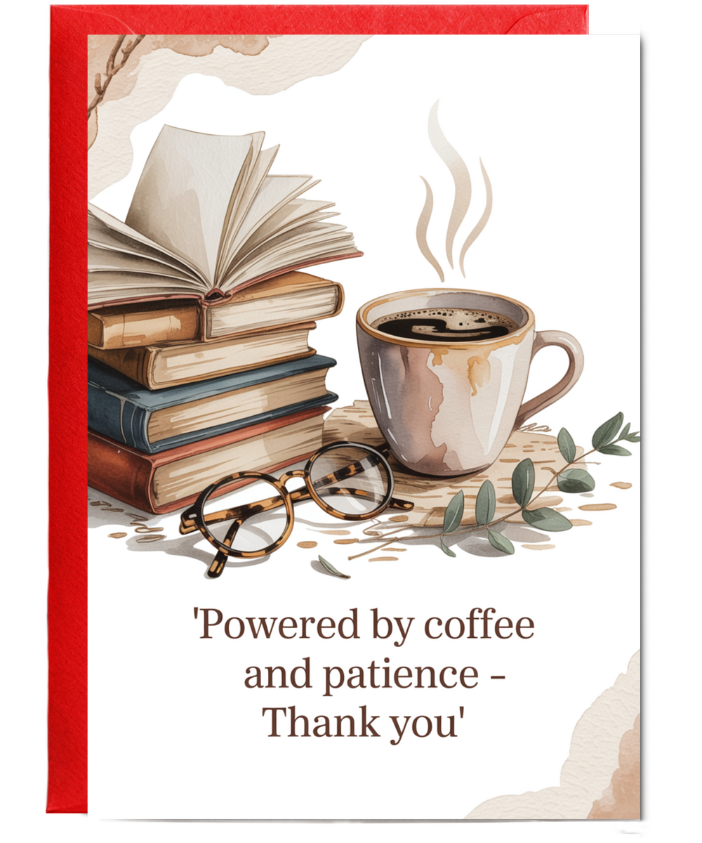 Powered by coffee and patience thank you teacher