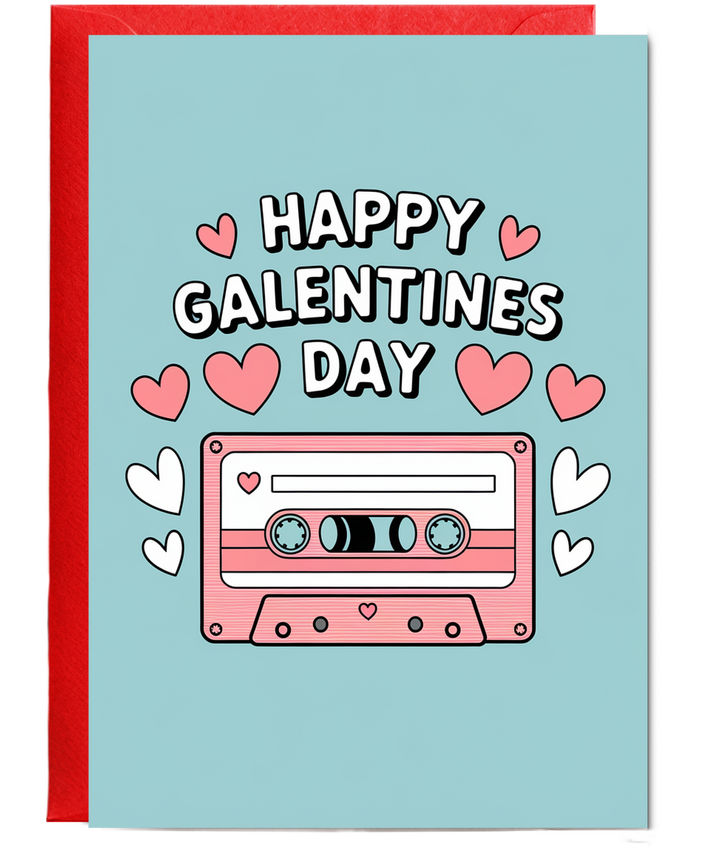 Happy Galentines Day Card Best Friends Retro