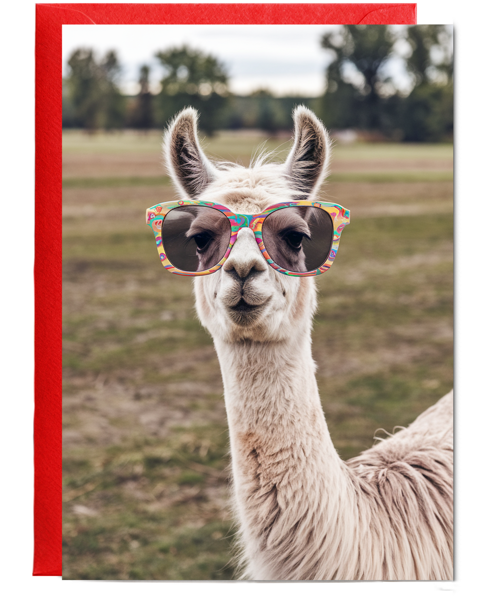 Llama in Funky Sunglasses