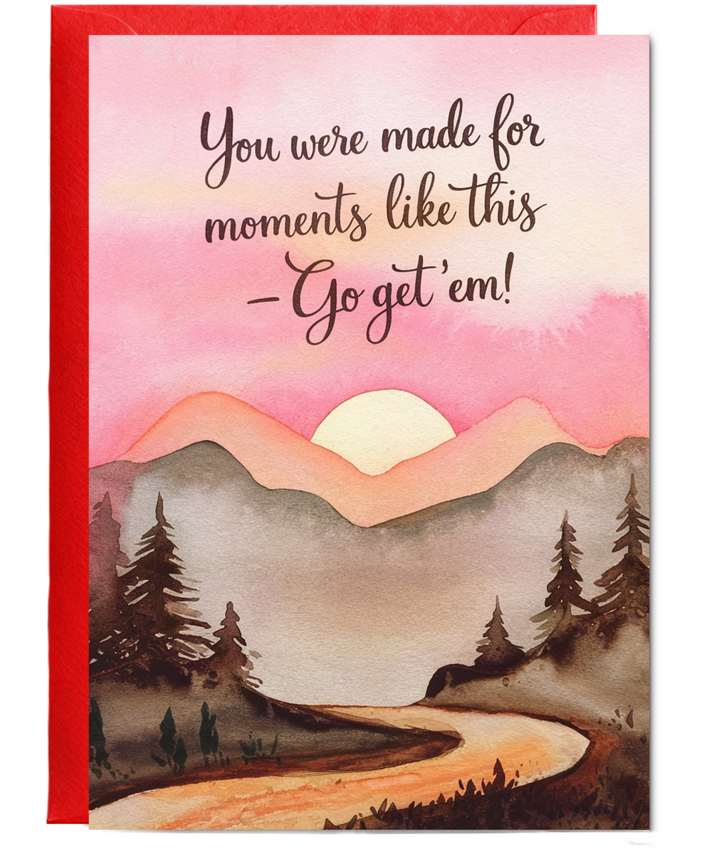 Good Luck Card You Were Made for Moments Like This Go Get 'Em
