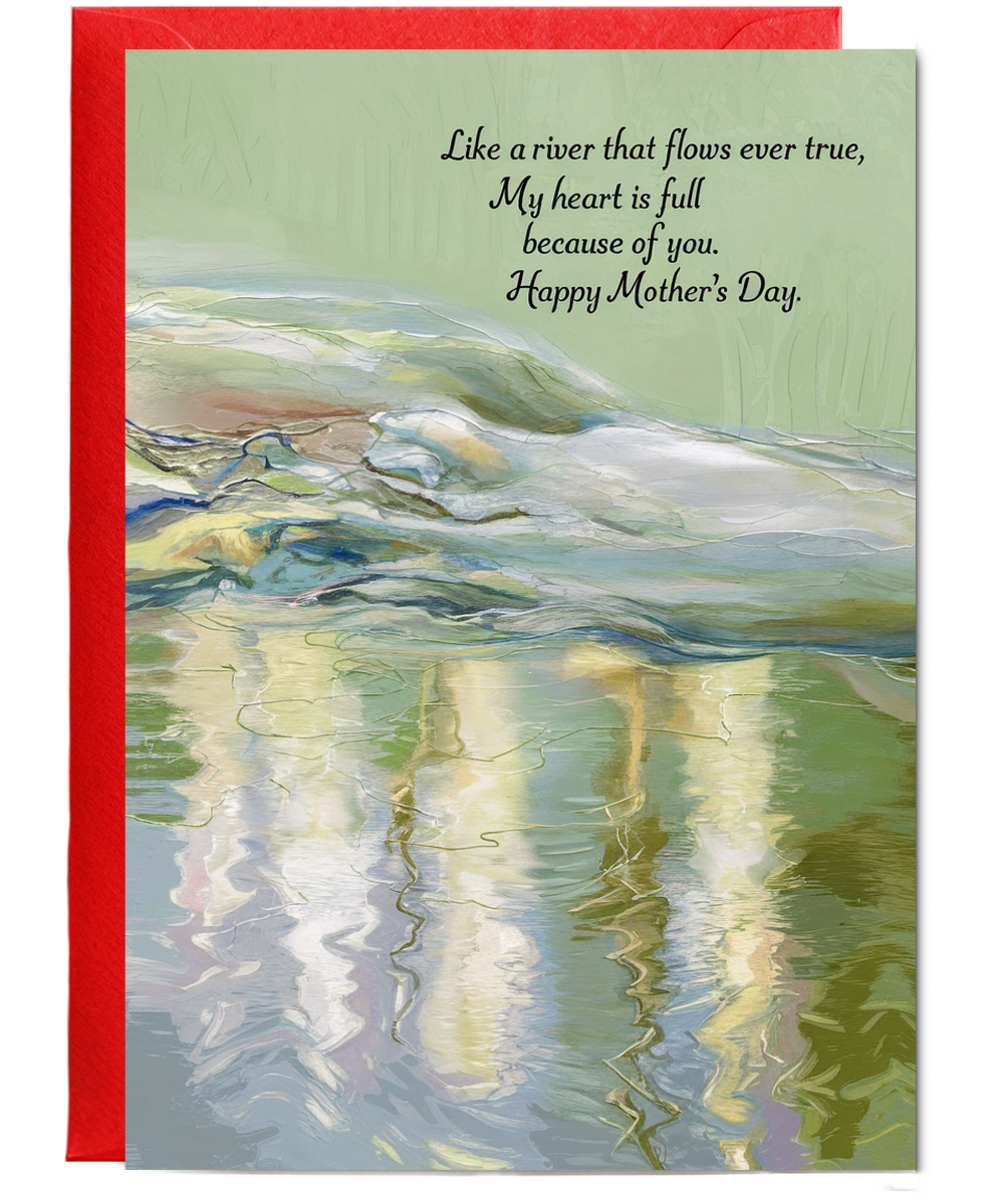 Happy Mother's Day Card Love flows Traditional poem