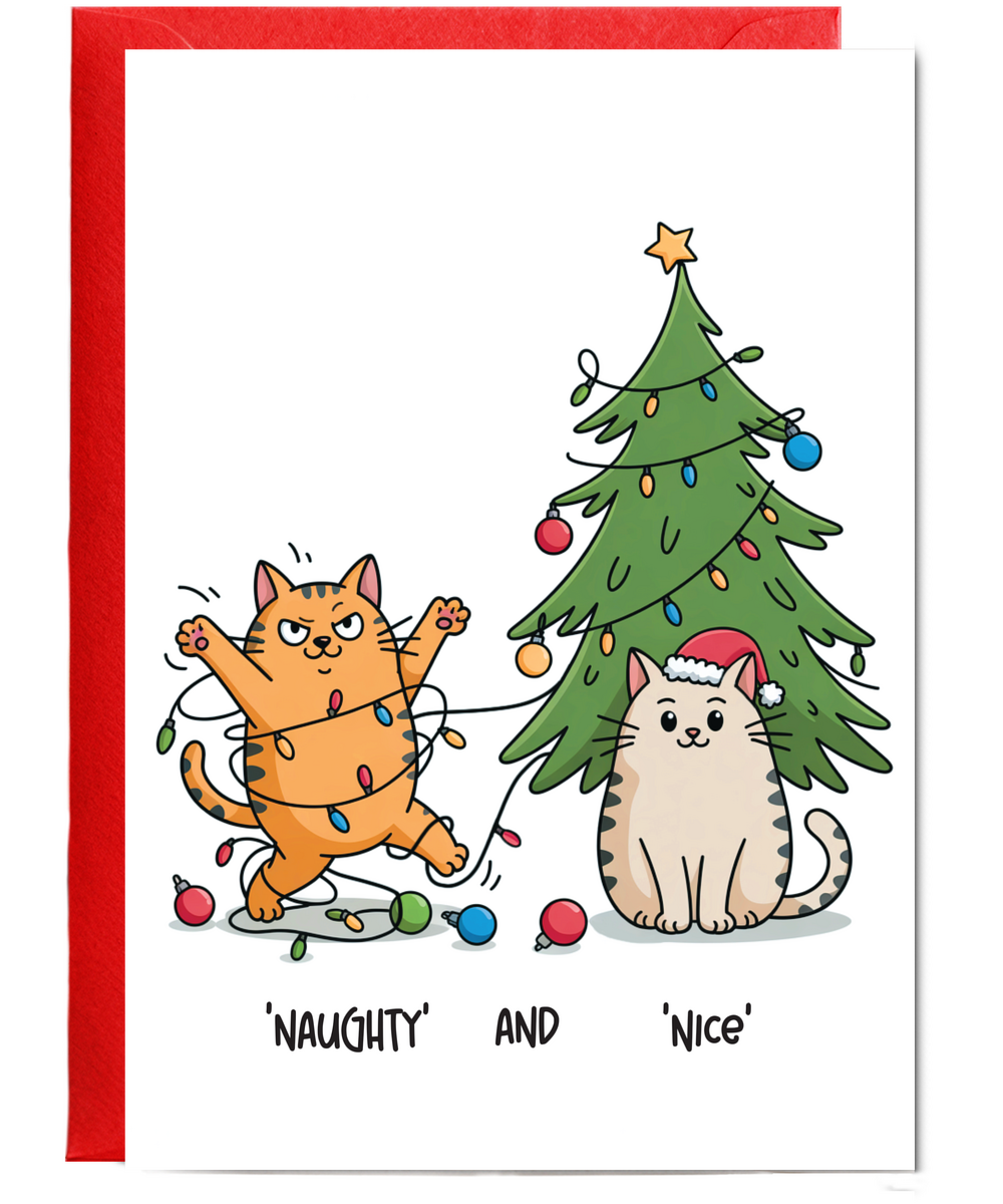 Christmas naughty and nice cats
