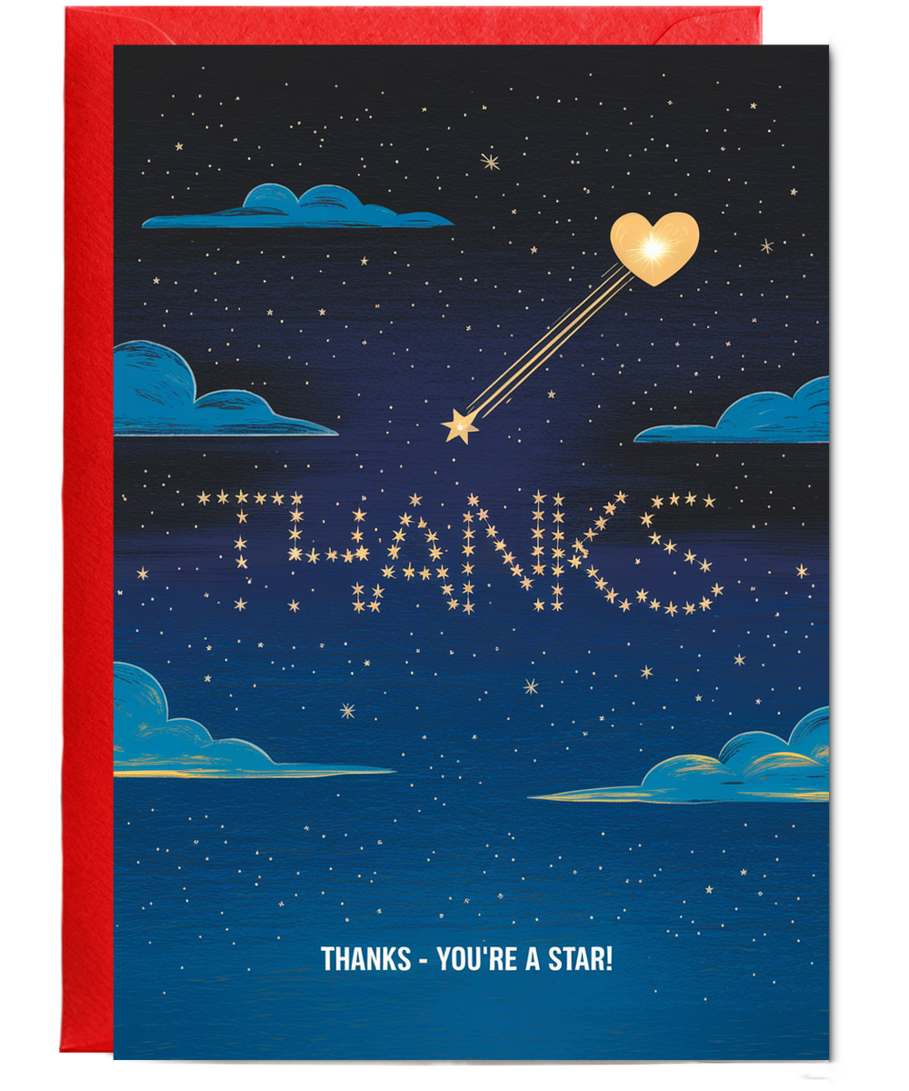 Thank you Card You're a Star