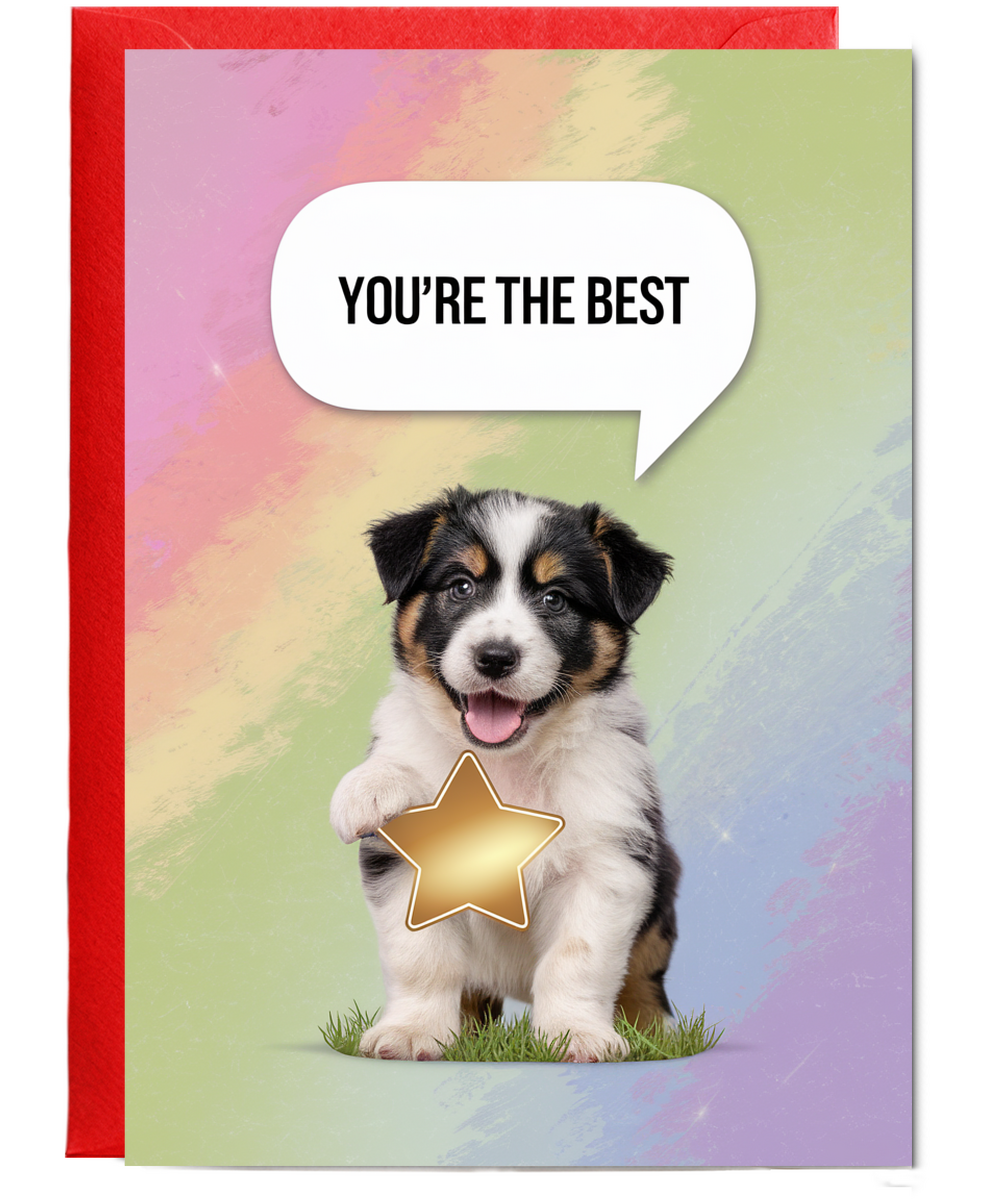 You're the Best - Puppy with a Gold Star