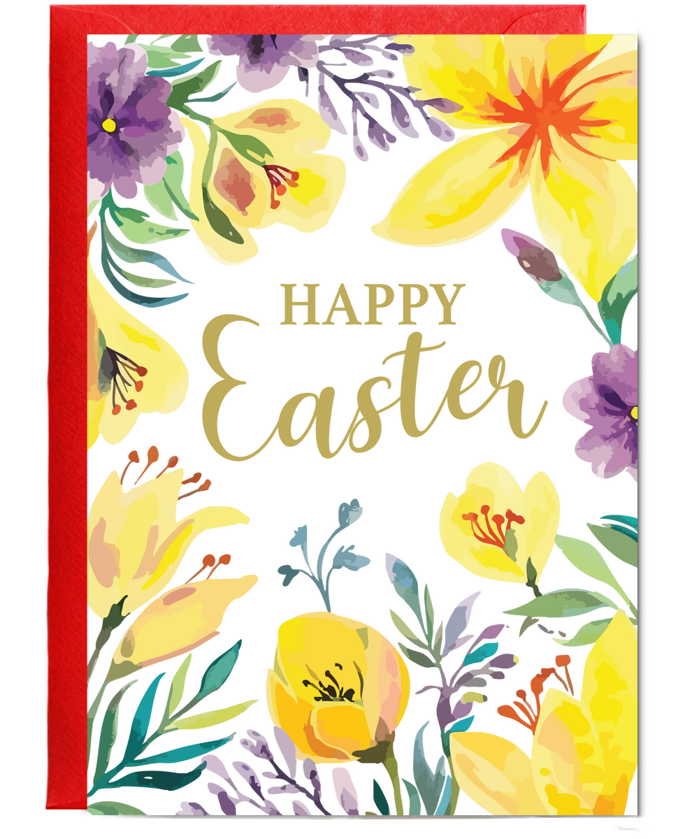 Happy easter flowers