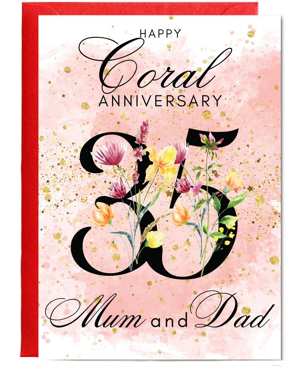 A5 Coral anniversary mum and dad