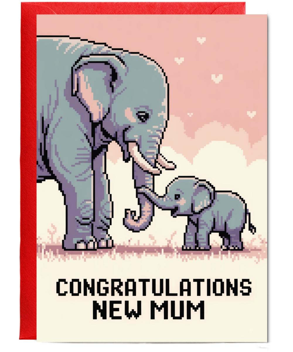 New mum pixel elephant baby
