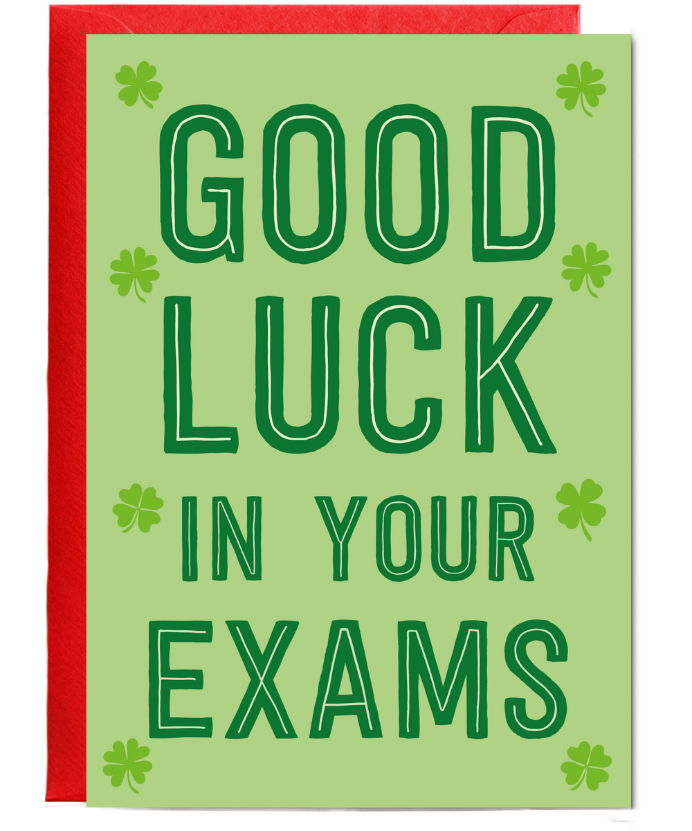 Good Luck in Your Exams with Shamrocks
