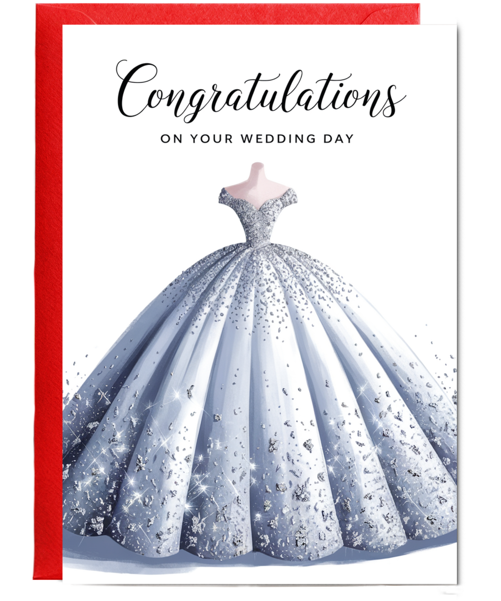 sparkle wedding gown congrats on your wedding day