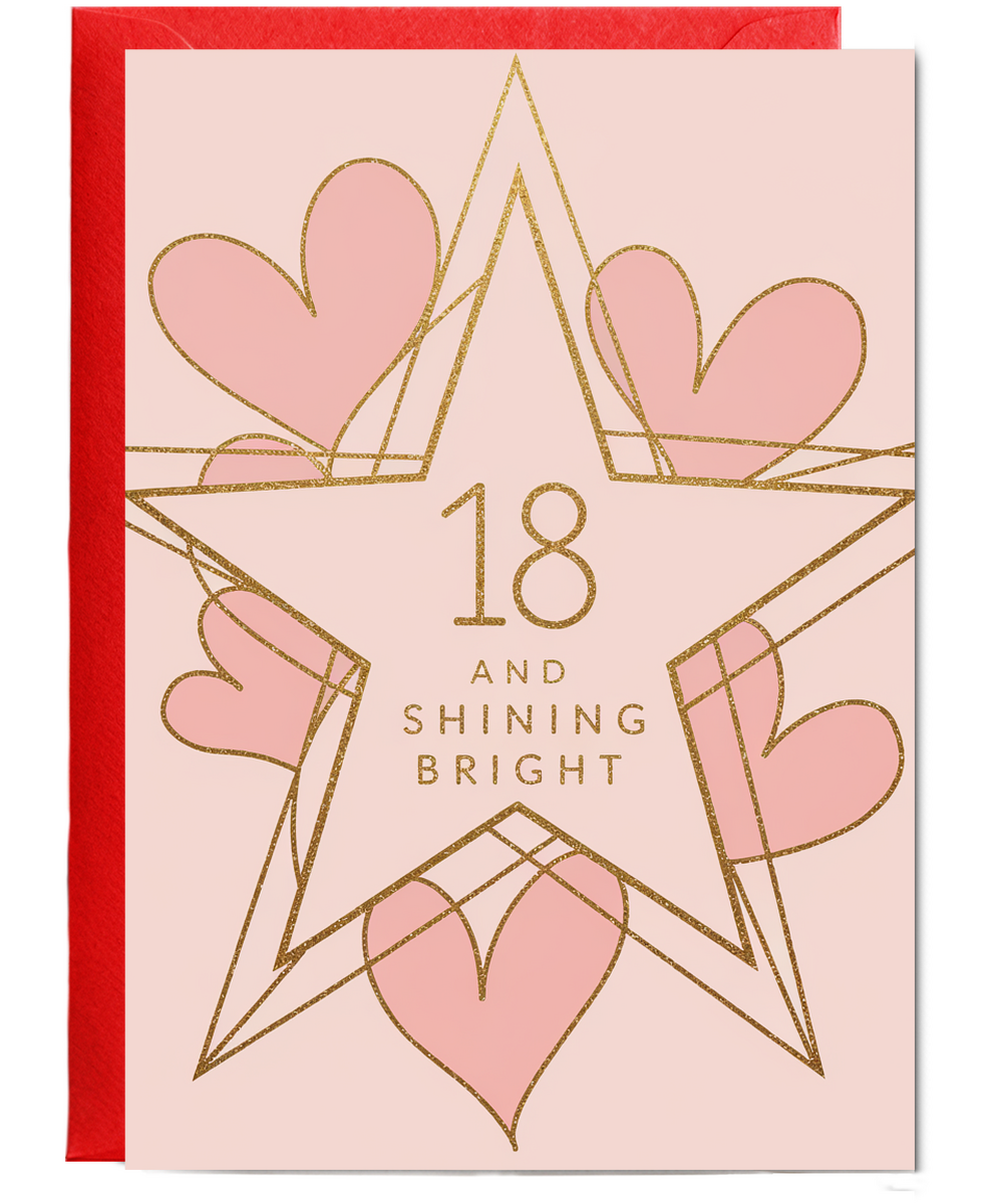 18th Birthday card for her and Shining Bright