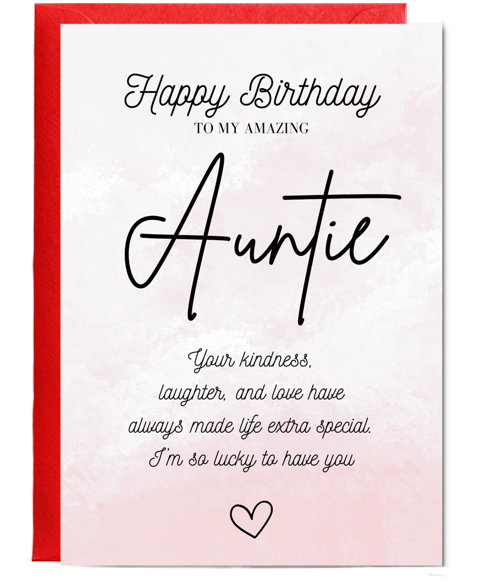 Gold Happy Birthday Auntie