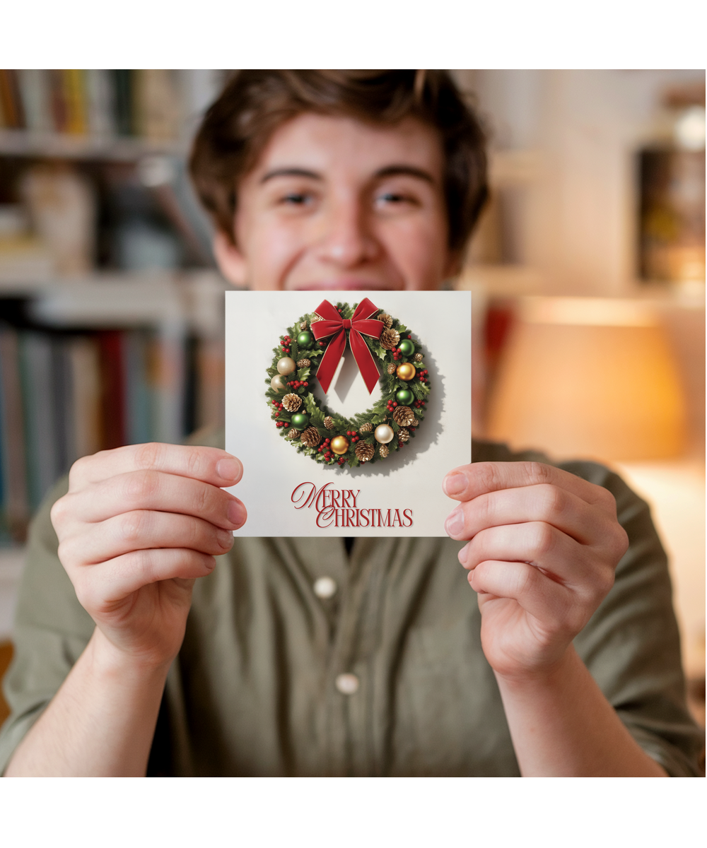 3D effect Wreath Merry Christmas