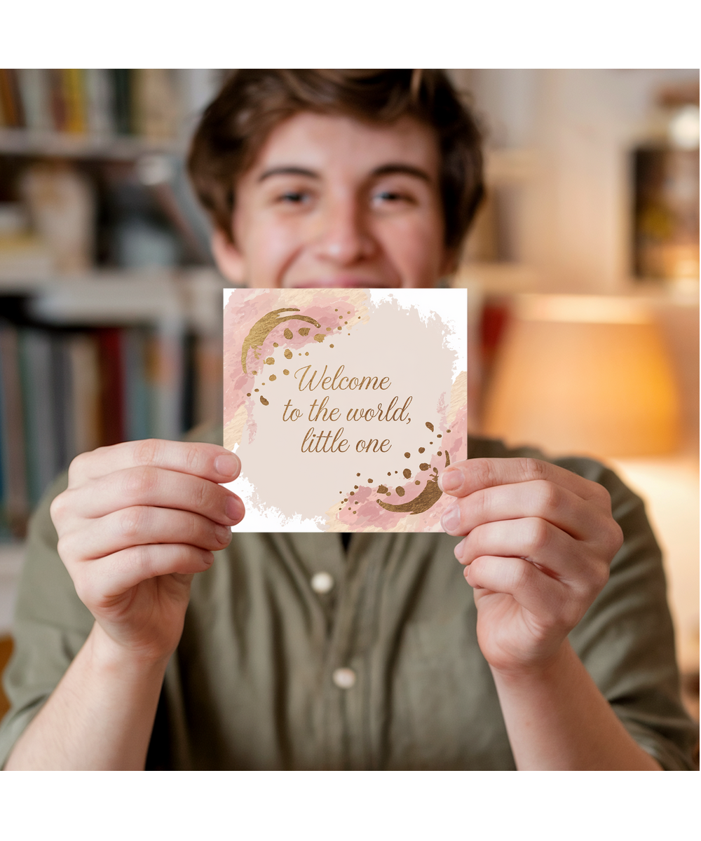 Welcome to the World Little One New Baby Card
