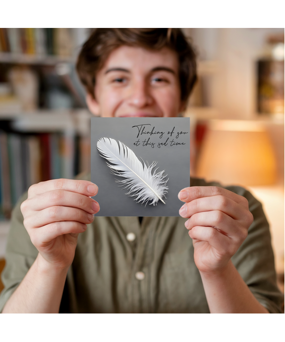 Sympathy feather thinking of you