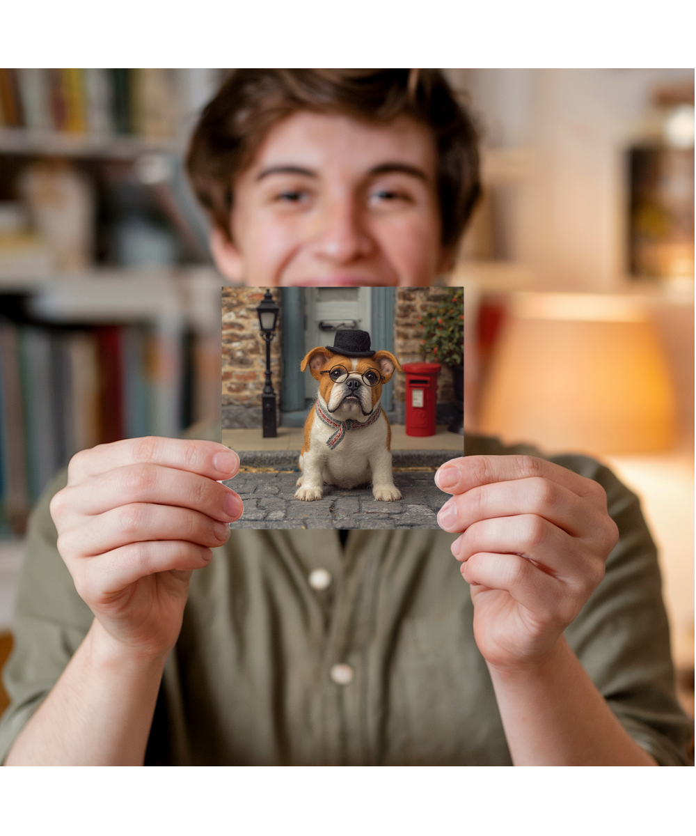 2D felt style british bulldog
