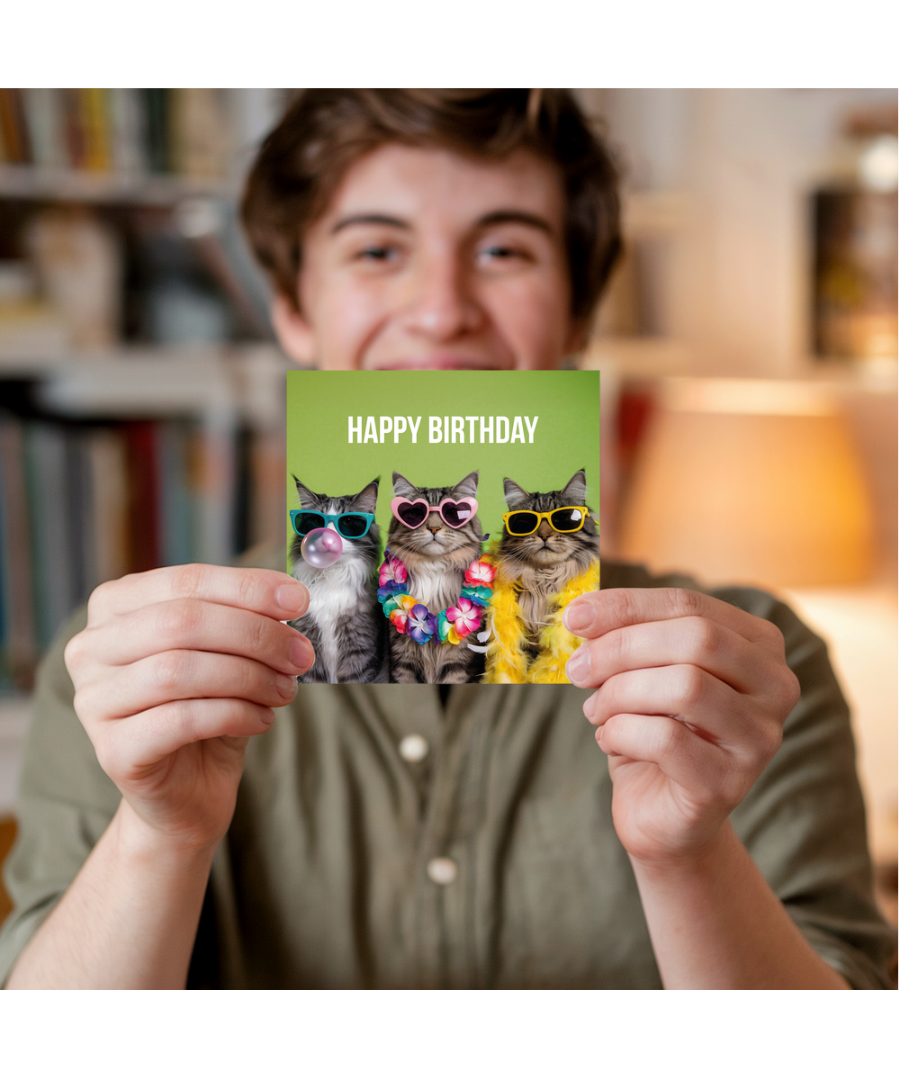 Happy Birthday Party Cats