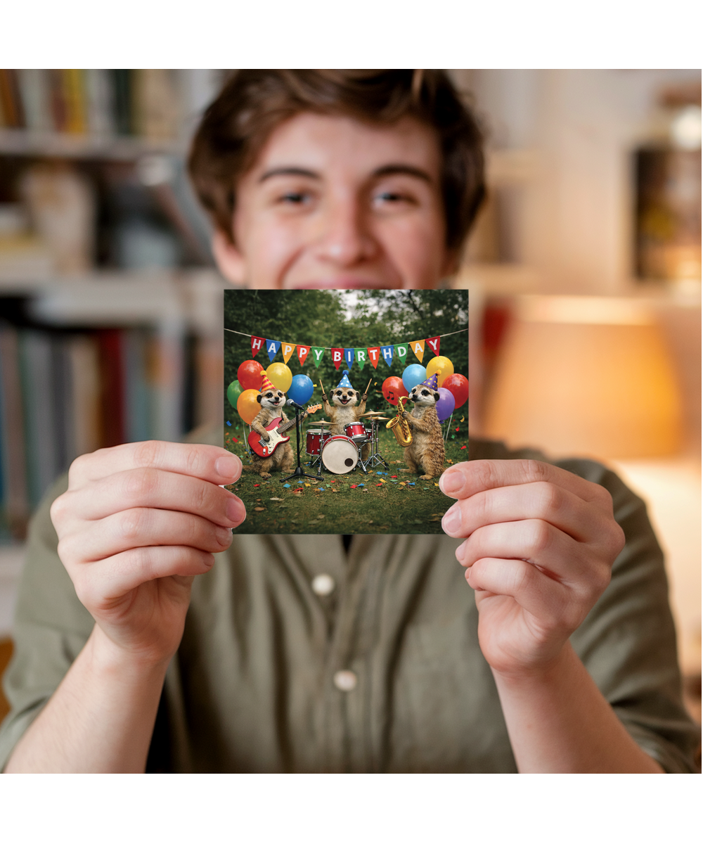 Meerkat Happy birthday band