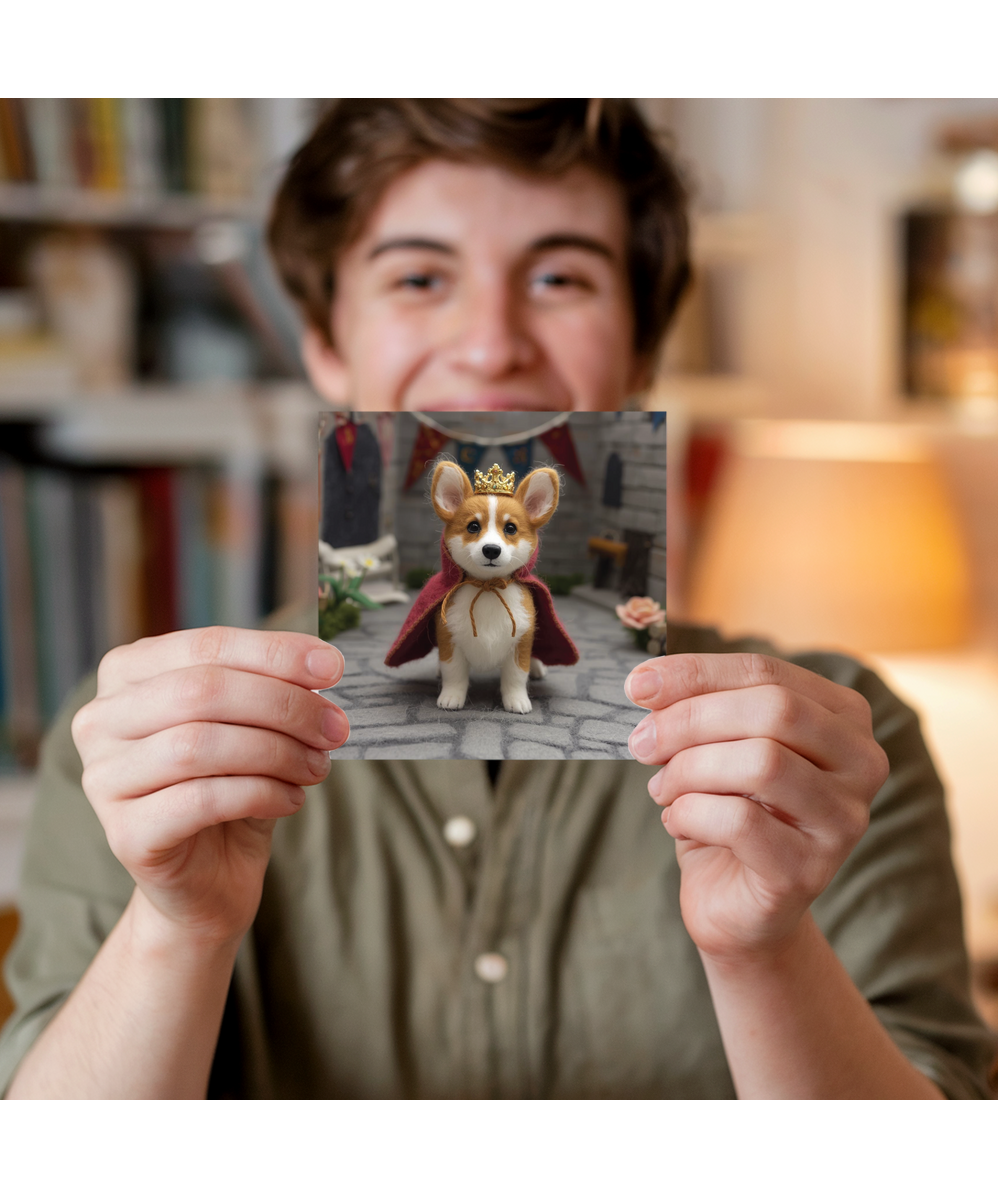 2D felt style Royal Corgi