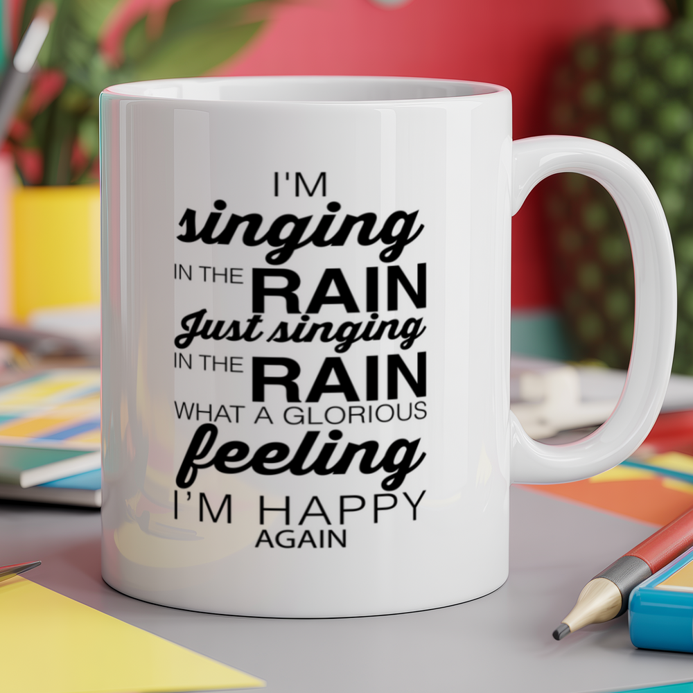 I'm singing in the rain just singing in the rain what a glorious feeling I'm happy again