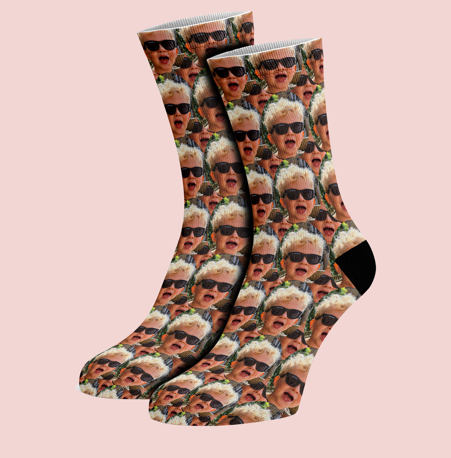 Personalised Socks Oval Repeating Pattern