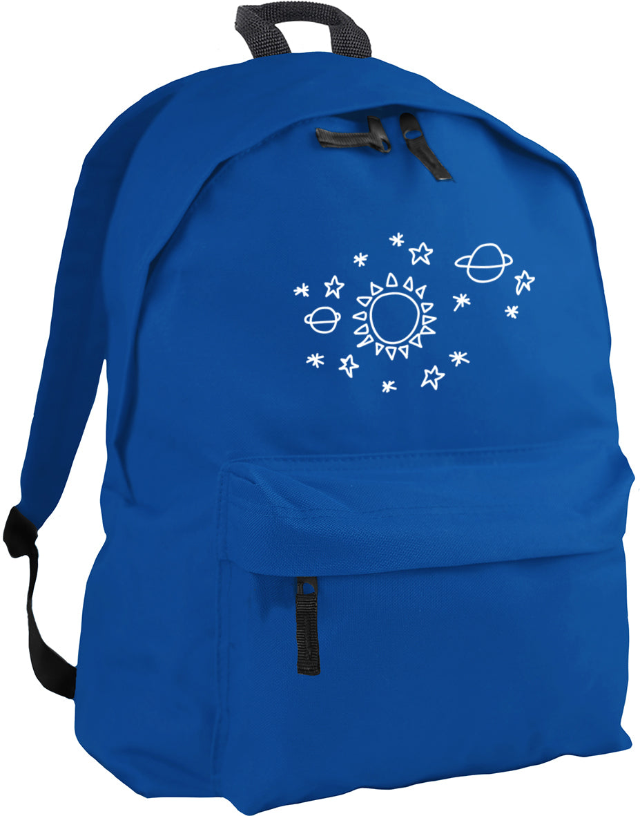 Sun star space pattern backpack
