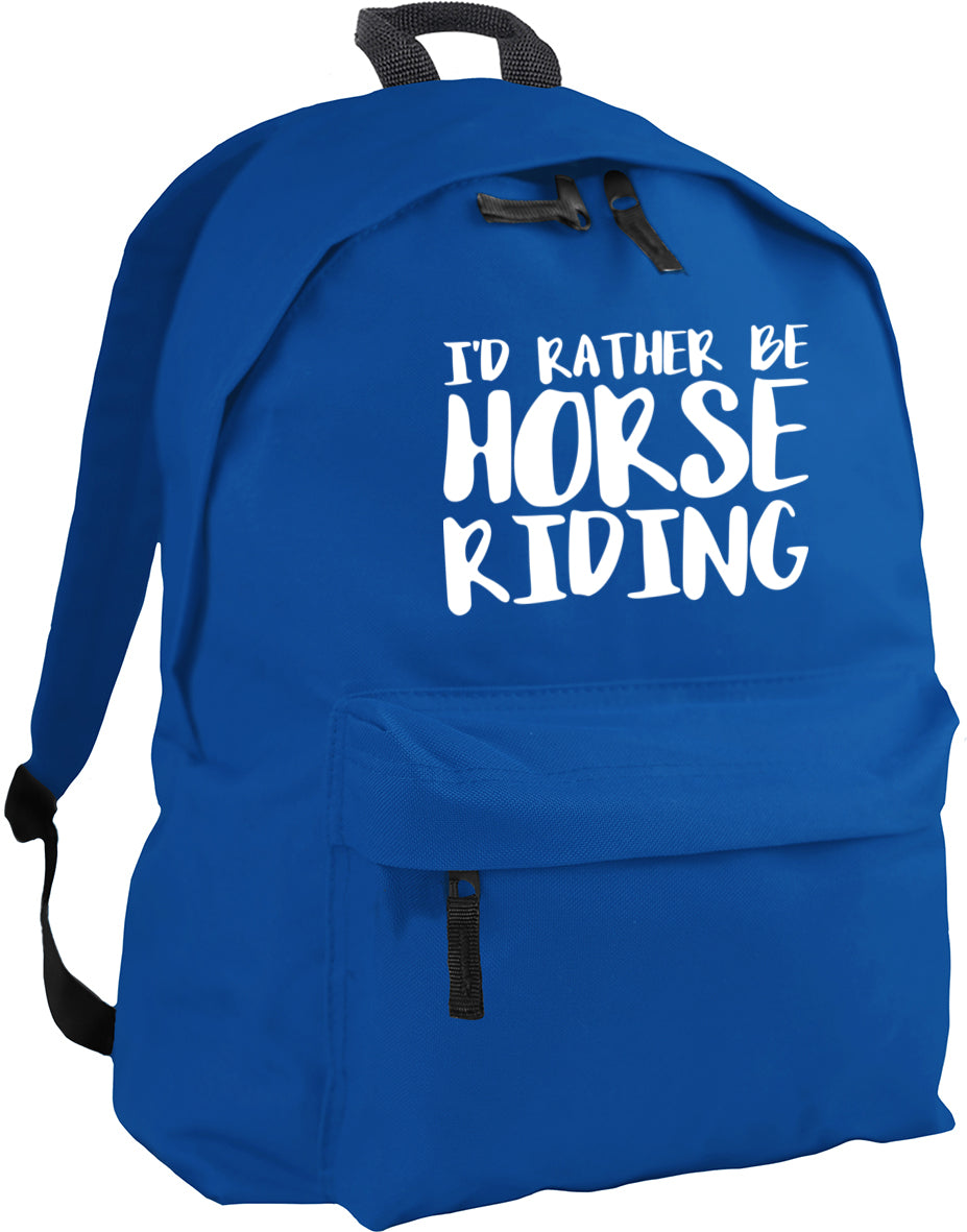 I'd Rather Be Horse Riding backpack