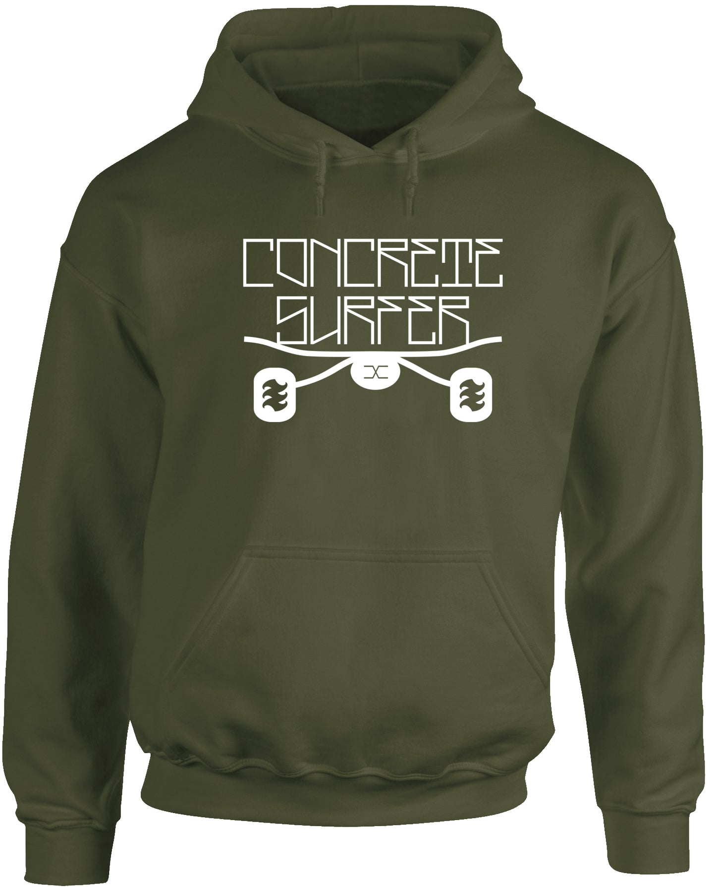Concrete Surfer Skateboard Design unisex Hoodie hooded top