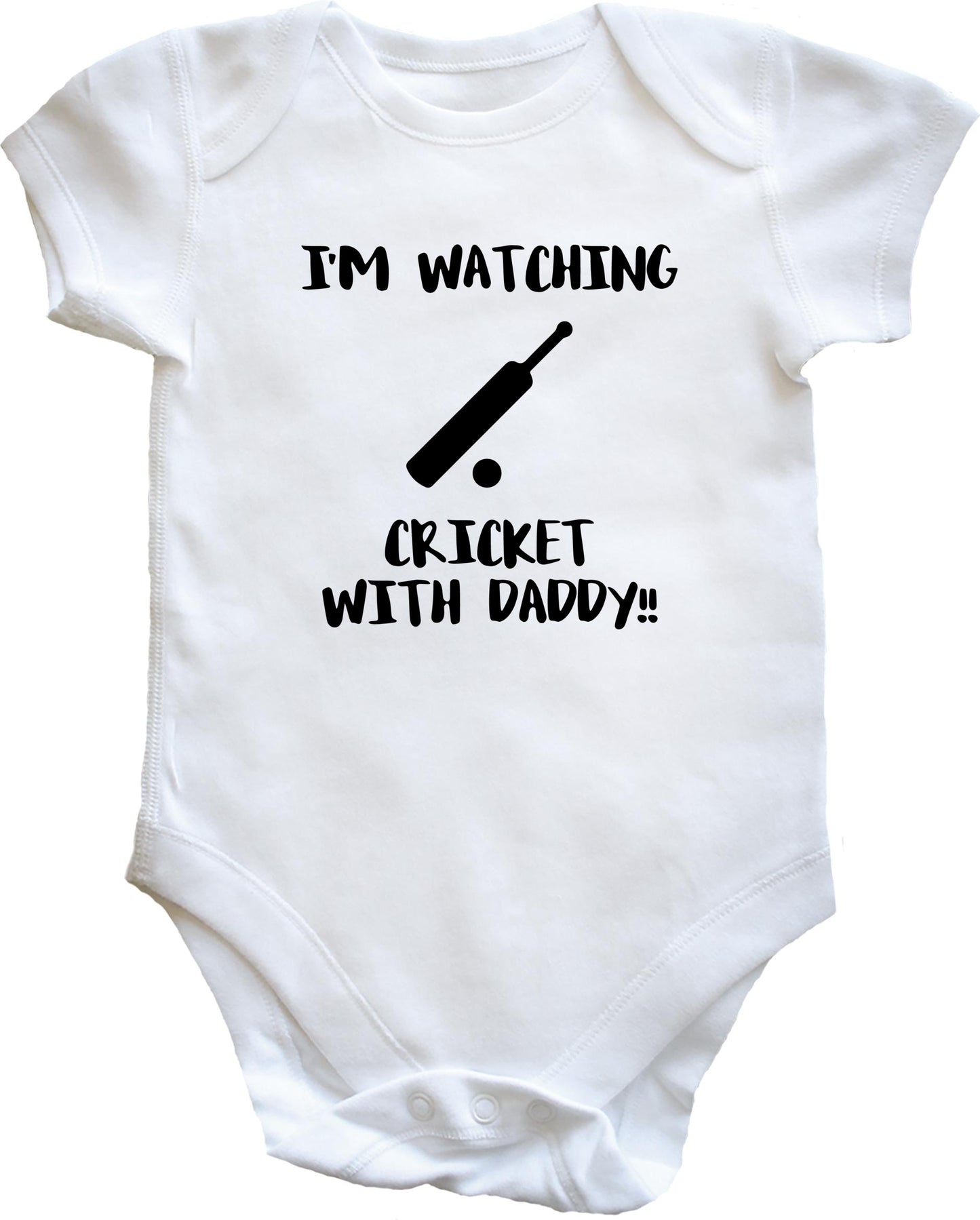 Shhh. I'm Watching Cricket With Daddy!! baby vest