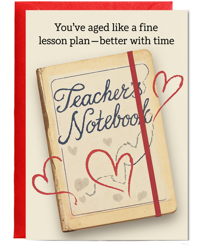 Birthday Card for Teacher You’ve Aged Like a Fine Lesson Plan