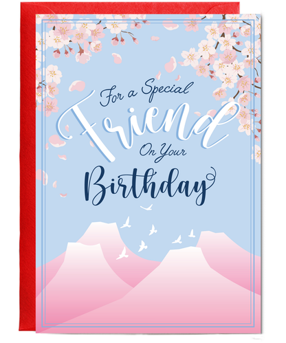 For a Special Friend on Your Birthday Cherry Blossom